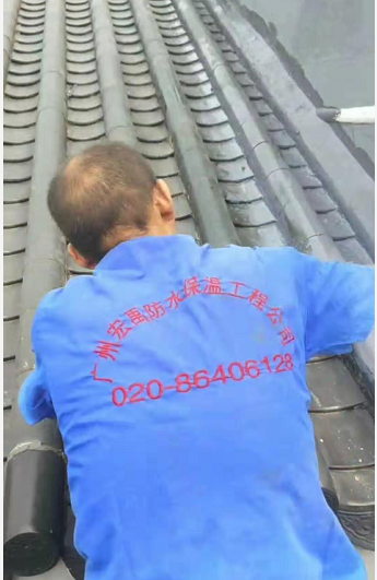 琉璃瓦别墅屋面补漏施工